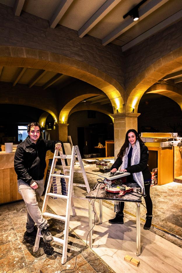 Gonzalo Baquedano y Mariana Sánchez, en plenas obras. :/Justo Rodriguez