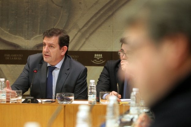 Nagore ya compareció en el Parlamento para explicar el reparto de viñedo del 2016, también muy polémico. :: justo rodríguez