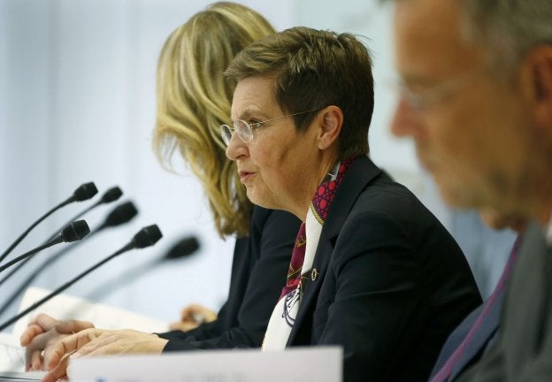 La presidenta de la Junta Única de Resolución, Elke Köning, supervisora del Popular. :: R. O. / reuters