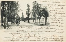 Postal de 1901 con una fotografía de Vara de Rey de Logroño editada por Hijos de Alesón.