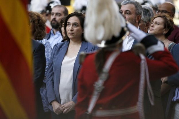 Ada Colau, en el acto
institucional de la Diada
de este lunes.
:: PAU BARRENA / afp