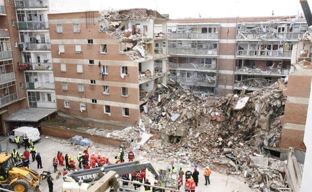 Estado en el que quedaron los edificios tras la explosión. /GABRIEL VILLAMIL
