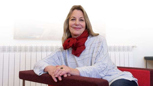 La diseñadora americana Paula Scher, ayer en la Escuela Superior de Diseño de La Rioja. :: díaz uriel
/