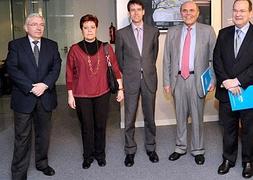 Capellán, con los responsables de Cilengua y UNIR./G.R/