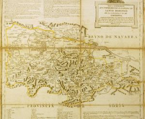 Mapa de la provincia de Logroño en 1769, en pleno siglo XVIII./