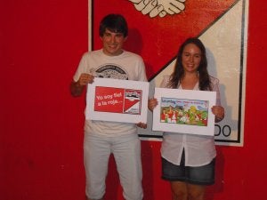La joven reproducirá su diseño en la pancarta. ::
E.P./