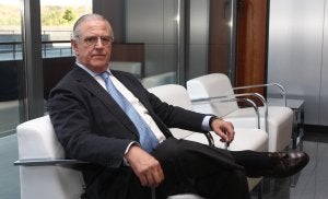 Martín-Gromaz, durante la entrevista // DÍAZ URIEL/