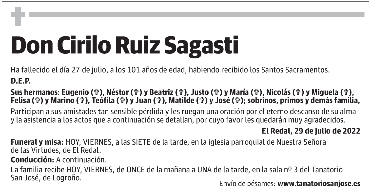 Don Cirilo Ruiz Sagasti