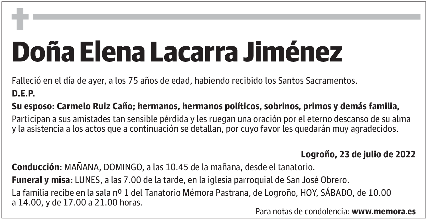 Doña Elena Lacarra Jiménez