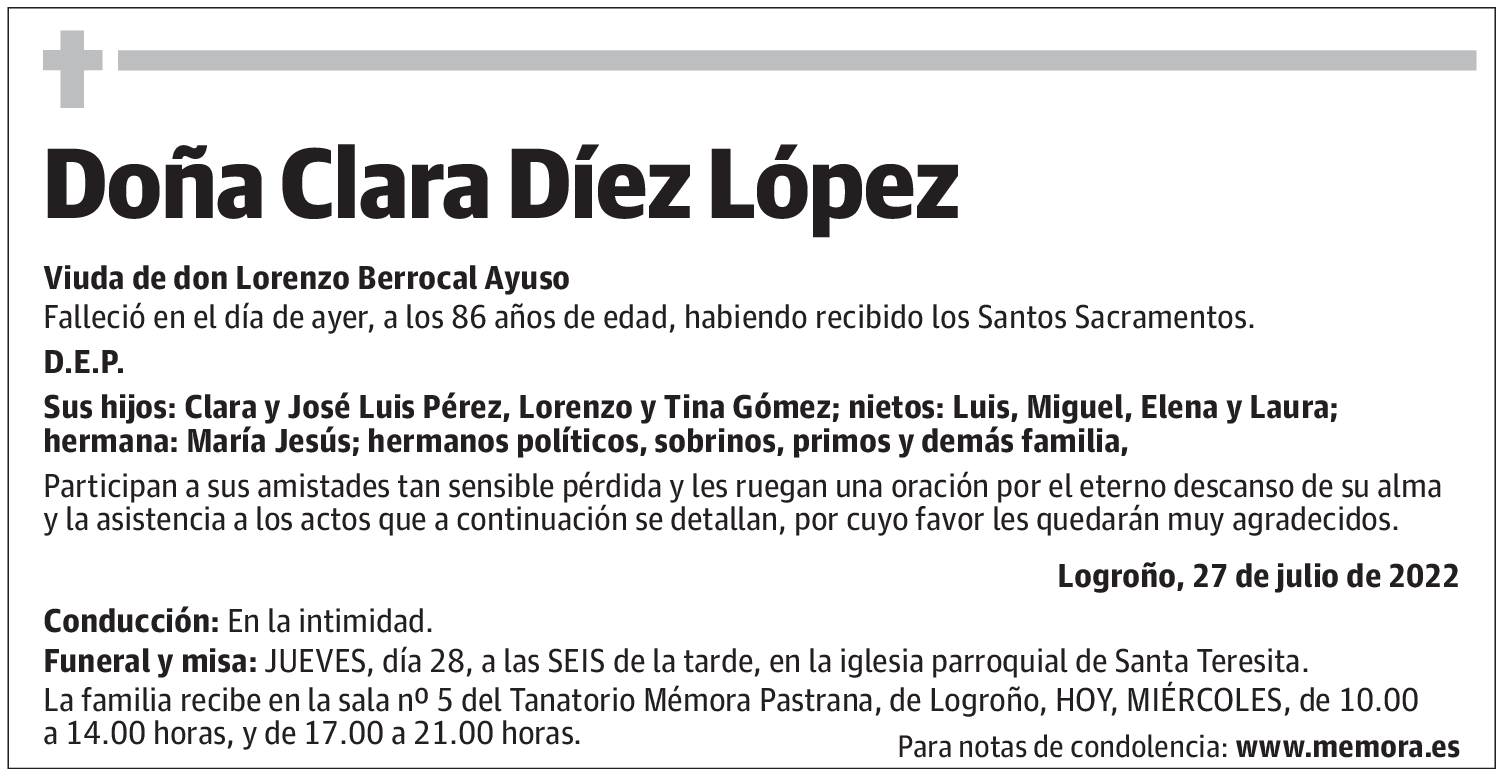 Doña Clara Díez López