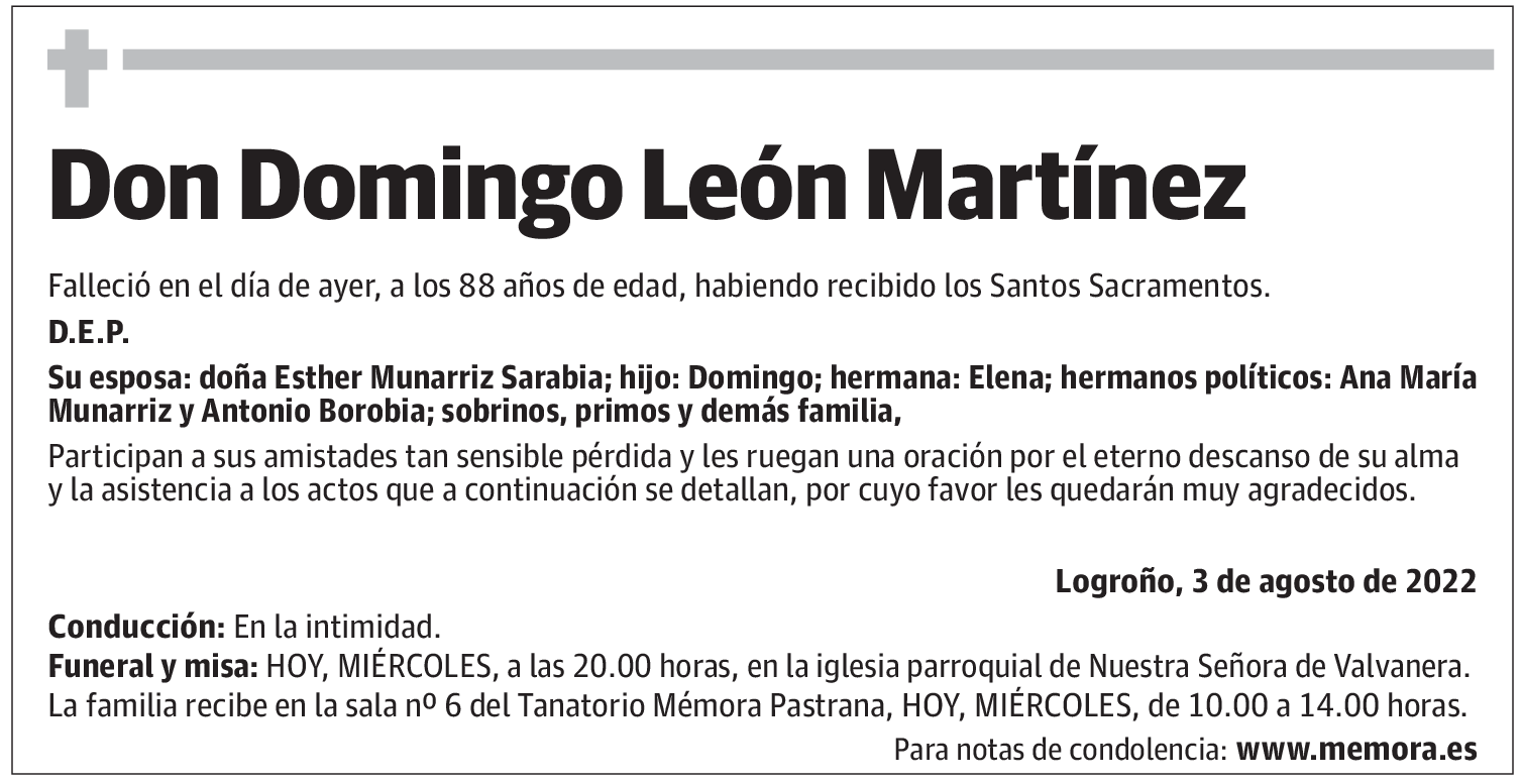 Don Domingo León Martínez