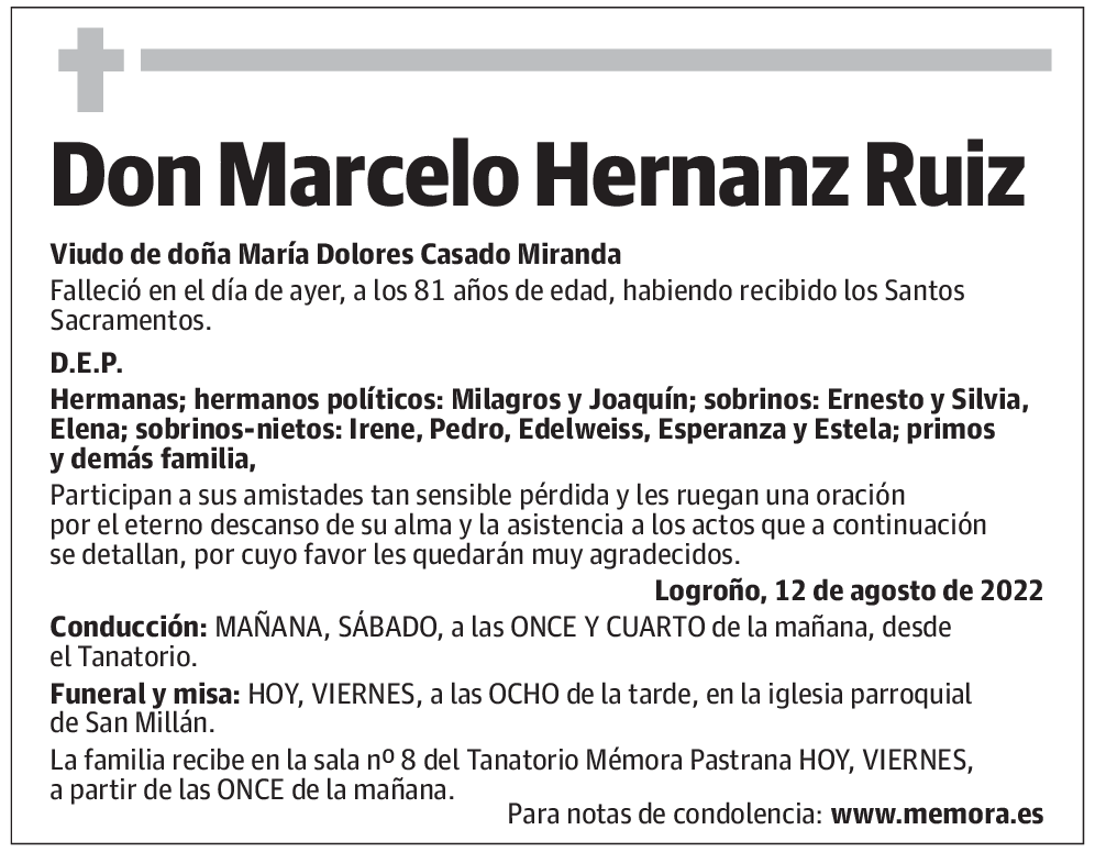 Don Marcelo Hernanz Ruiz