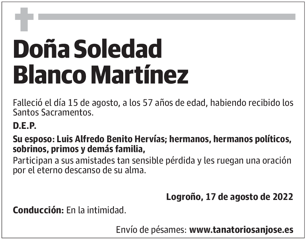 Doña Soledad Blanco Martínez