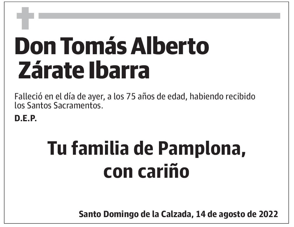 Don Tomás Alberto Zárate Ibarra
