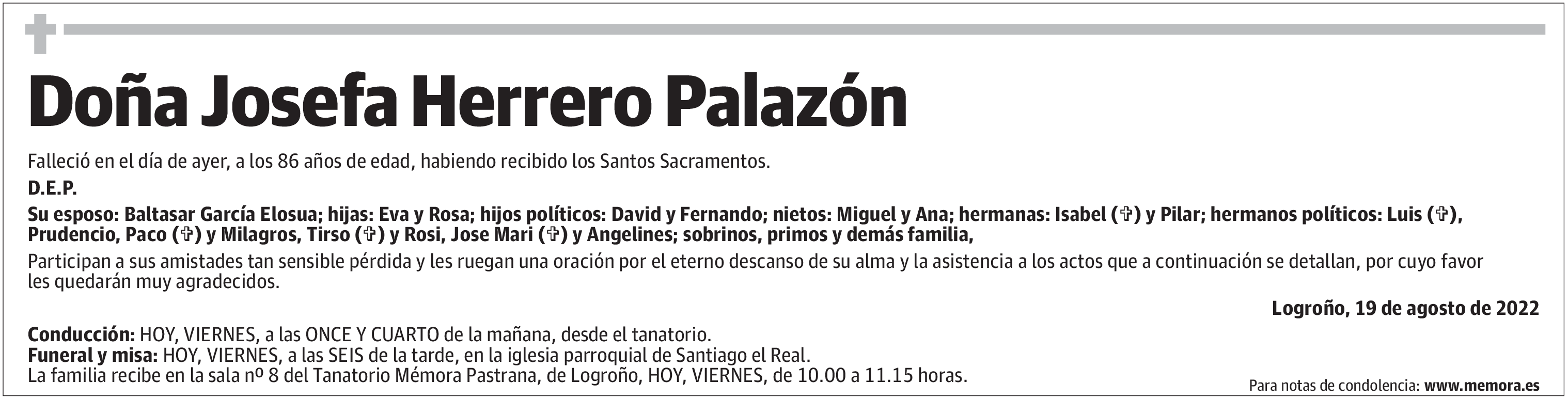 Doña Josefa Herrero Palazón