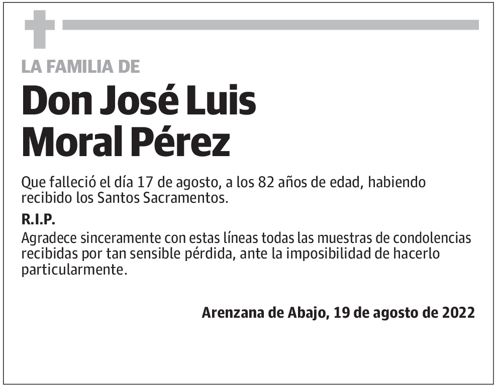Don José Luis Moral Pérez