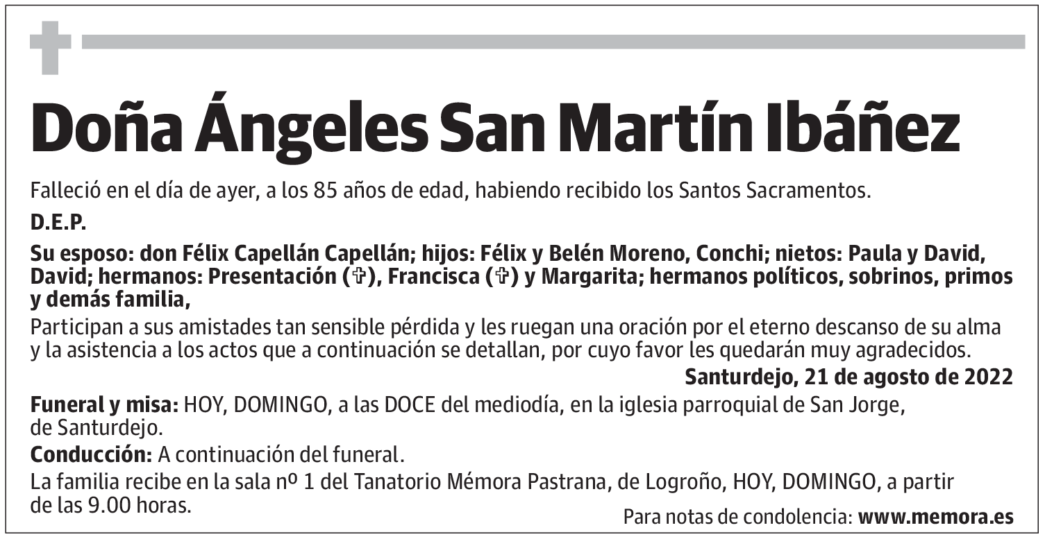 Doña Ángeles San Martín Ibáñez