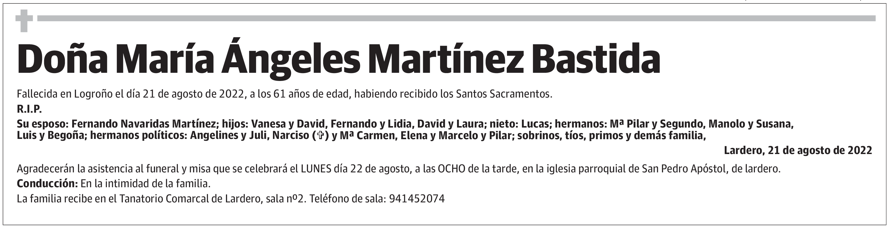 Doña María Ángeles Martínez Bastida