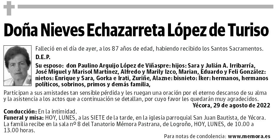Doña Nieves Echazarreta López de Turiso