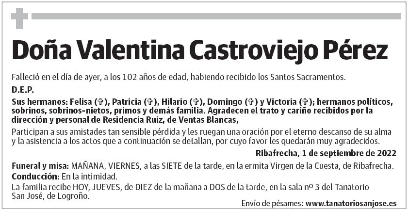 Doña Valentina Castroviejo Pérez