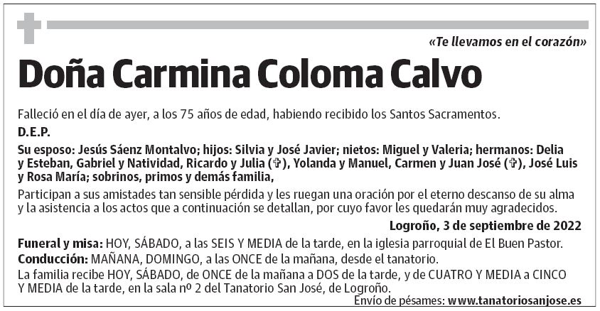 Doña Carmina Coloma Calvo