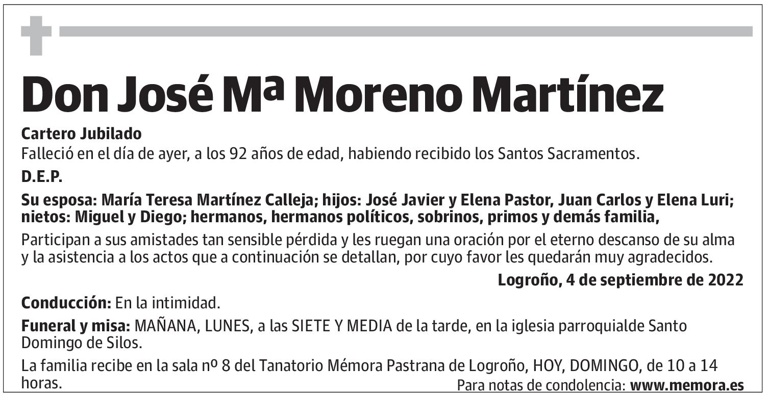 Don José Mª Moreno Martínez