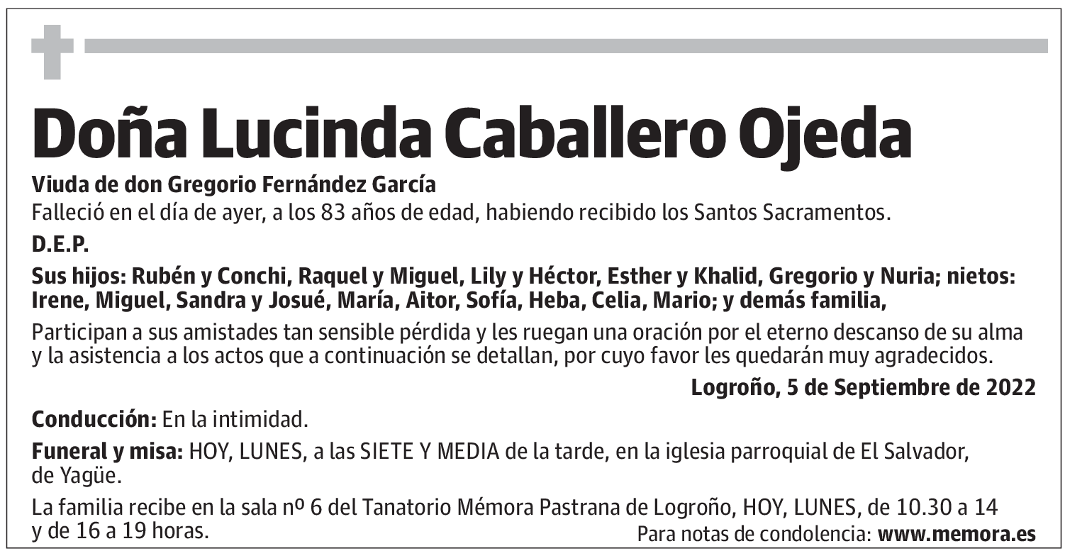 Doña Lucinda Caballero Ojeda