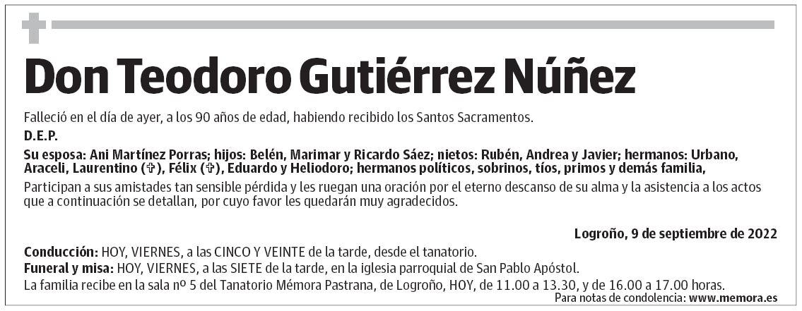 Don Teodoro Gutiérrez Núñez