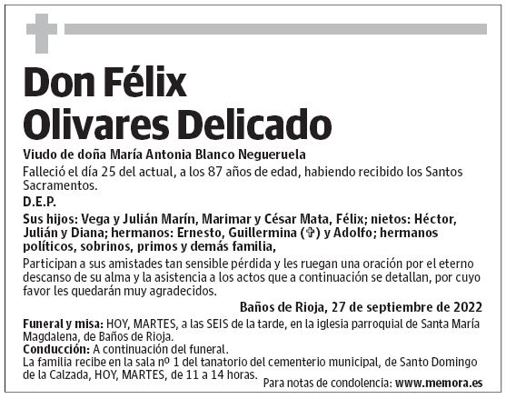 Don Félix Olivares Delicado