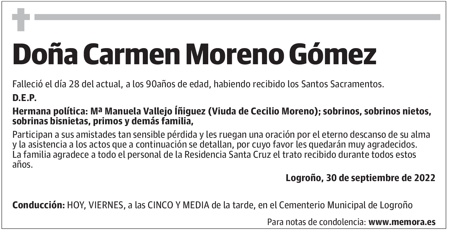 Doña Carmen Moreno Gómez