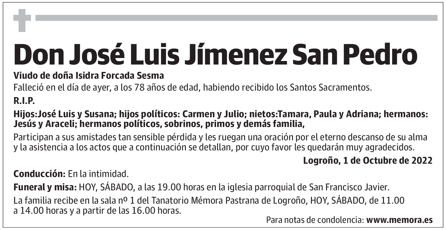 Don José Luis Jímenez San Pedro