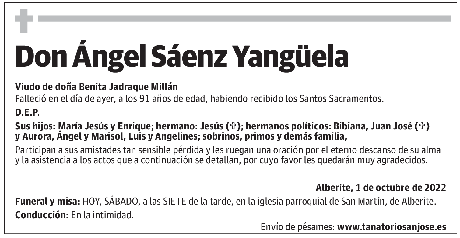 Don Ángel Sáenz Yangüela