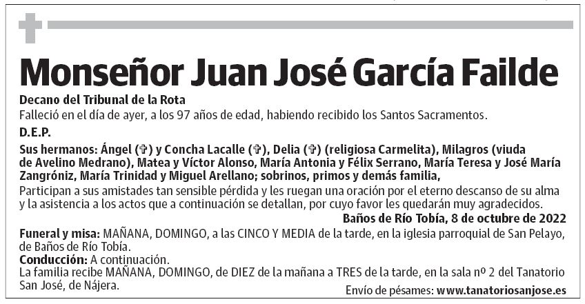 Monseñor Juan José García Failde