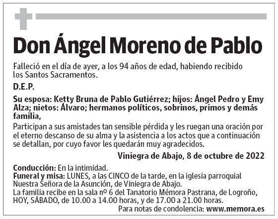 Don Ángel Moreno de Pablo