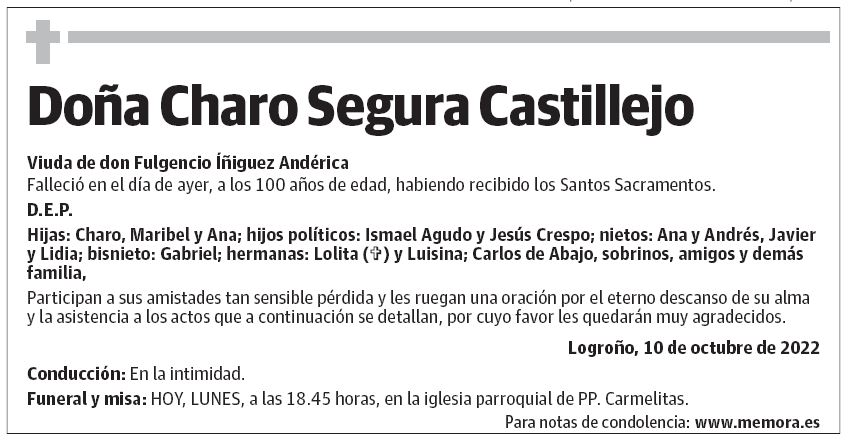 Doña Charo Segura Castillejo