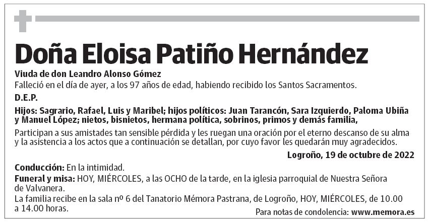 Doña Eloisa Patiño Hernández