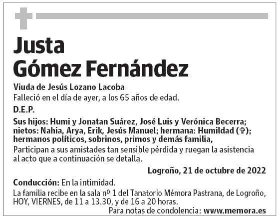 Justa Gómez Fernández