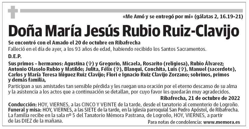 Doña María Jesús Rubio Ruiz-Clavijo
