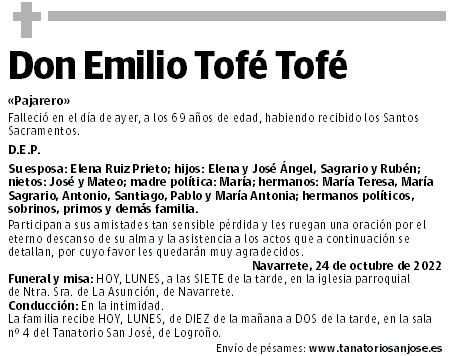 Don Emilio Tofé Tofé