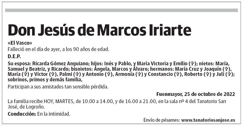 Don Jesús de Marcos Iriarte