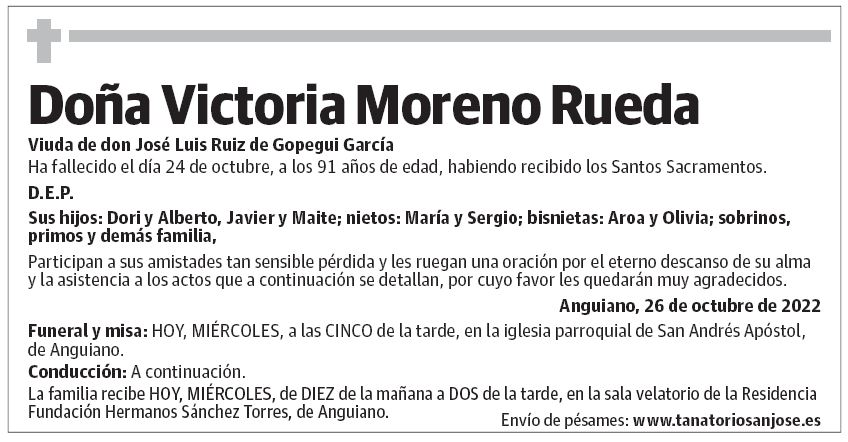 Doña Victoria Moreno Rueda