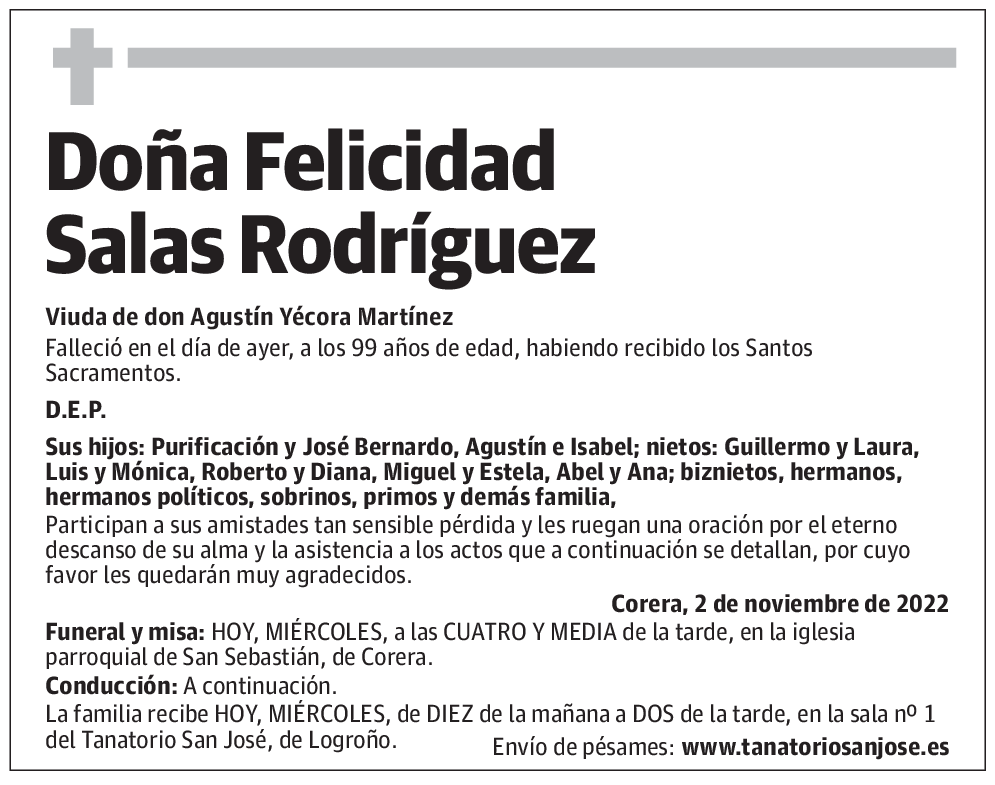Doña Felicidad Salas Rodríguez