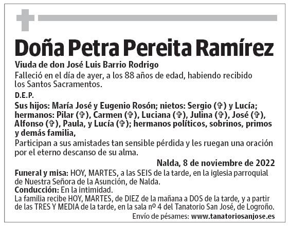 Doña Petra Pereita Ramírez