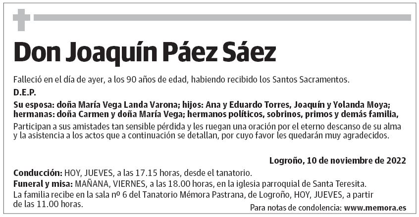 Don Joaquín Páez Sáez