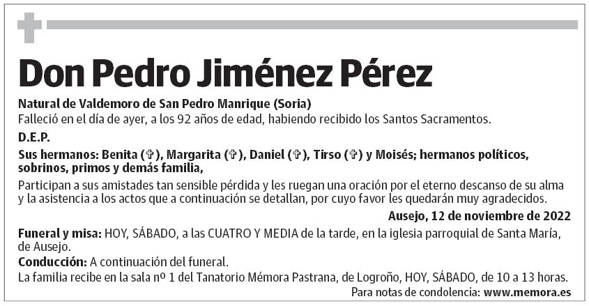 Don Pedro Jiménez Pérez