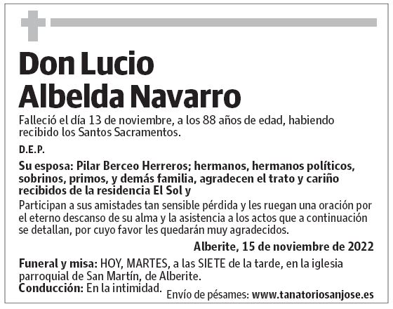 Don Lucio Albelda Navarro