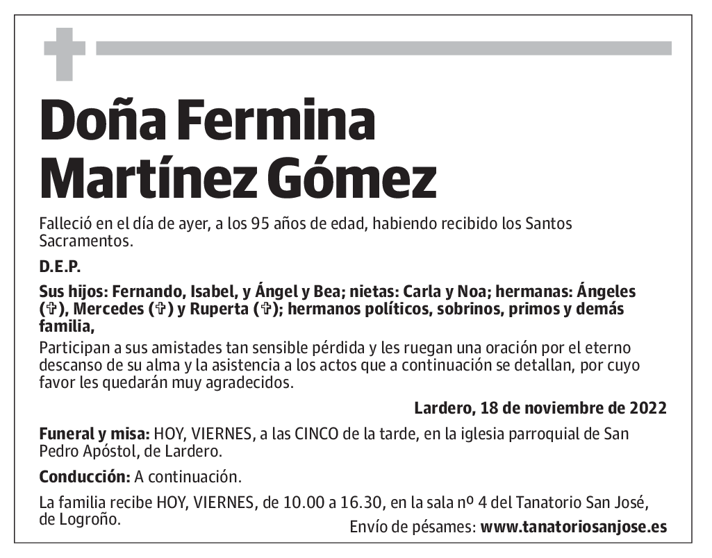 Doña Fermina Martínez Gómez