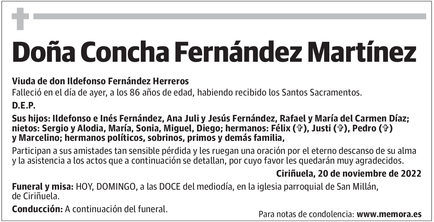 Doña Concha Fernández Martínez