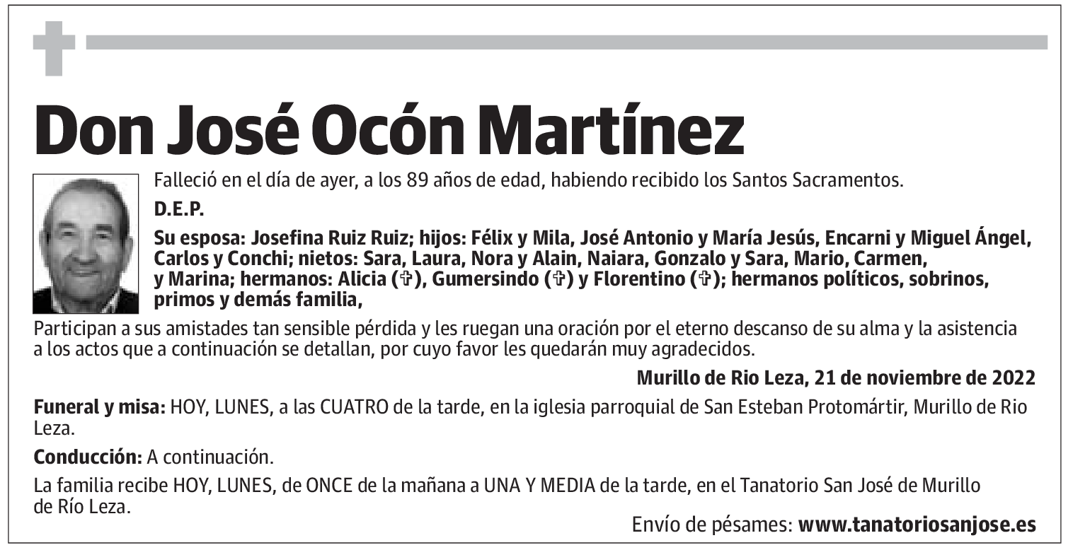 Don José Ocón Martínez