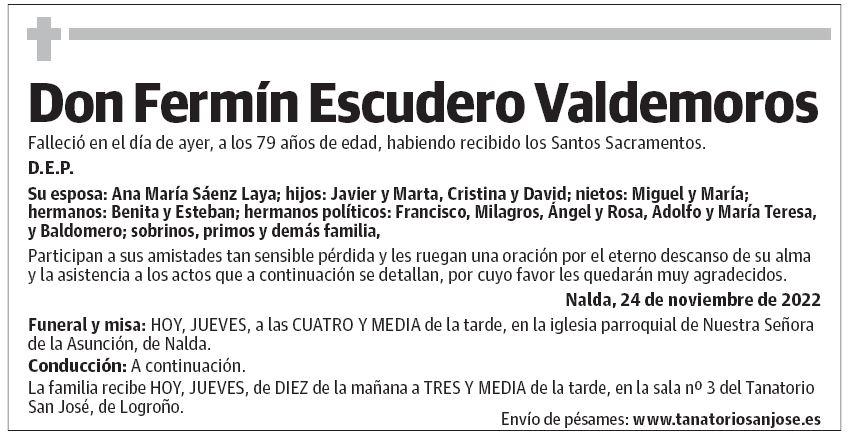 Don Fermín Escudero Valdemoros
